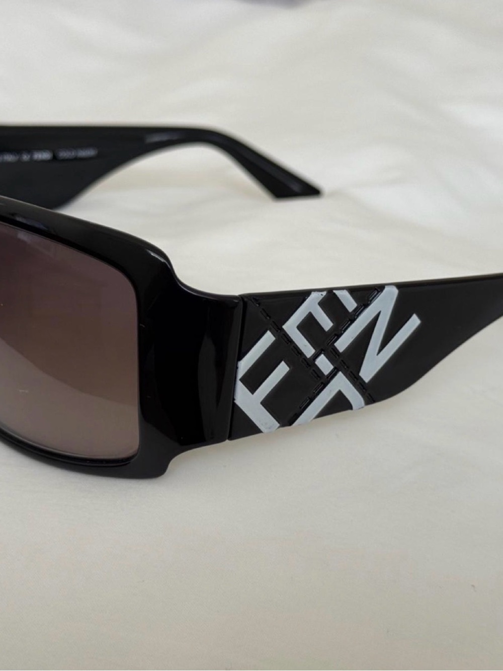 Authentic Fendi Black Sunglasses with White Logo
